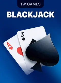 Blackjack con crupier en la estantería de 1win